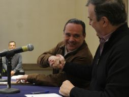 Quien se desempeñaba como el jefe de campaña de Enrique Alfaro, señaló en rueda de prensa que se suma a los esfuerzos para llevar a Andrés Manuel López Obrador a la presidencia. EL INFORMADOR / E. Barrera