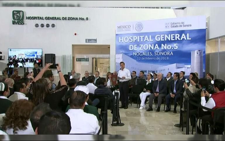 El Mandatario inauguró el Hospital General de Zona número 5 del IMSS en Nogales, su compromiso 194 de campaña. TWITTER / @PresidenciaMX