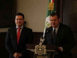 Nájera agradeció el apoyo de Aristóteles Sandoval durante la rueda de prensa en la que se anunció su salida. EL INFORMADOR / ARCHIVO