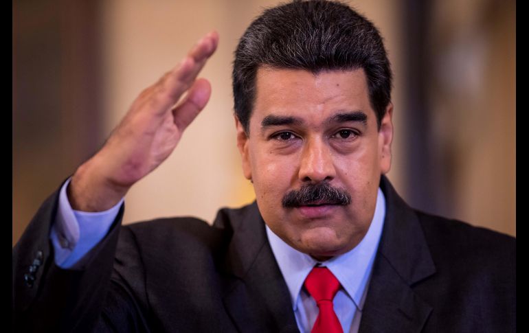 El presidente de Venezuela, Nicolás Maduro, habla durante una rueda en Caracas, Venezuela. Maduro aseguró que estará en la próxima Cumbre de las Américas, que se celebrará en Lima del al 13 al 14 de abril. EFE/M. Gutiérrez