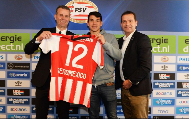 “Estamos orgullosos de tener a Hirving Lozano en nuestro equipo como el abanderado del futbol de México”, mencionaron. Especial / PSV