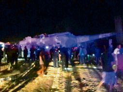 La aeronave en la que viajaban los funcionarios para evaluar la zona afectada de Oaxaca sufrió un accidente al aterrizar. NTX