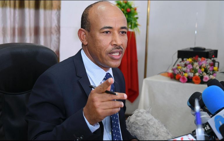 El ministro etíope de Defensa, Siraj Fegessa ofreció una conferencia de prensa para dar detalles sobre la medida. EFE/