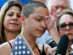 Emma González, estudiante de la secundaria Marjory Stoneman Douglas, demandó a los políticos estadounidenses modificar las leyes en torno a las armas de fuego. AFP/ R. Wise