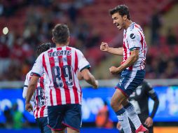 Alanís celebra su gol en el partido ante Tuzos. MEXSPORT/C. de Marchena