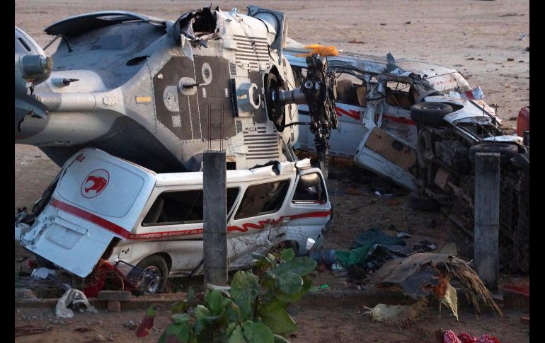 La aeronave transportaba a funcionarios del gobierno que evaluaban los daños causados por el sismo de magnitud 7.2 con epicentro en Oaxaca, registrado el viernes. EFE