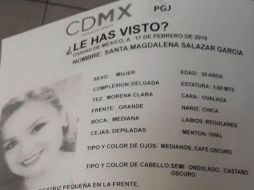 El pasado 16 de febrero se emitió un boletín de búsqueda desde el Centro de Atención a Personas Extraviadas o Ausentes (CAPEA). ESPECIAL
