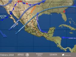Pronostican lluvias fuertes con puntuales muy fuertes en el norte de Durango, oriente y sureste de Sonora, norte de Sinaloa y Chihuahua. TWITTER / @conagua_clima