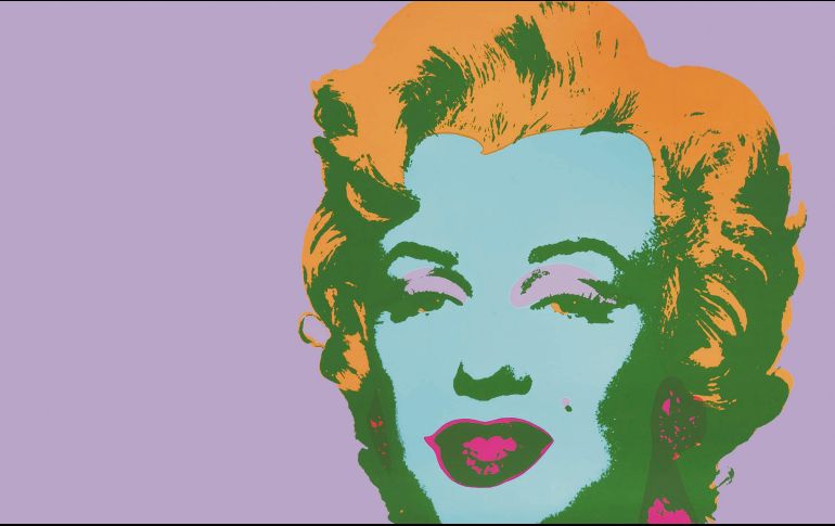 A subasta. La atracción principal de este 22 de febrero es este dibujo con el rostro de Marilyn Monroe y pintado por Andy Warhol. ESPECIAL/Morton Subastas