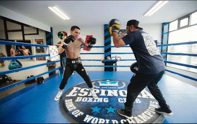 Intenso trabajo. Óscar Valdez se preparó para su combate ante Scott Quigg desde principios de enero en un gimnasio de Guadalajara. EL INFORMADOR/F. Atilano