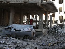 Debido a los bombardeos, un centro médico de la Media Luna Roja Siria quedó fuera de servicio. AFP/A. Eassa
