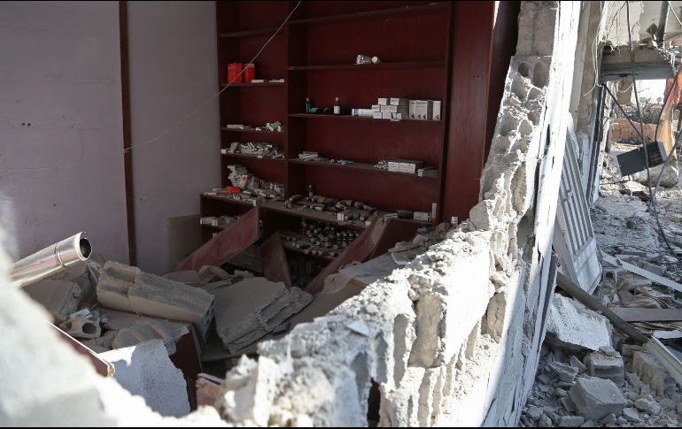 Vista de los daños causados a uno de los centros sanitarios por los ataques. AFP/A. Eassa