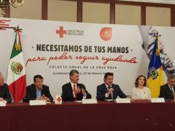 Autoridades invitaron a las personas a continuar apoyando a la Cruz Roja no sólo cono los 20 pesos que se pagan en el refrendo. El INFORMADOR/ T. Villaseñor