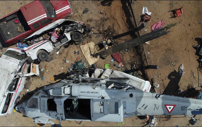 El pasado 16 de febrero un helicóptero de la Sedena cayó en Oaxaca dejando al menos 13 muertos y 16 heridos. SUN / ARCHIVO