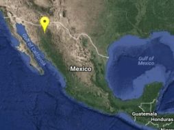 Imagen proporcionada por el Sismológico que muestra el sitio donde se registró el temblor.  TWITTER/@SSNMexico
