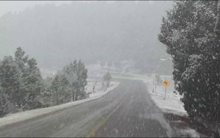 El Servicio Meteorológico prevé que la nieve y lluvias dispersas continúen en el estado. TWITTER/@PCreportedeldia