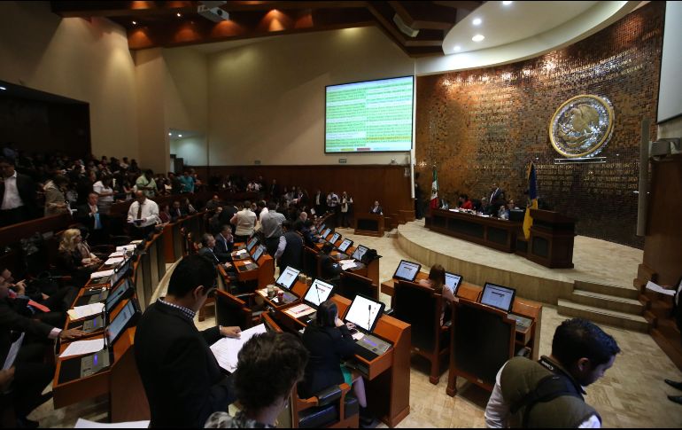 Durante la sesión ordinaria del Pleno del Congreso, se anunció la salida de cuatro diputados que se van para contender por un cargo político en las próximas elecciones. EL INFORMADOR/ ARCHIVO