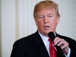 El líder estadunidense ha propuesto diversas medidas polémicas para prevenir los tiroteos en las escuelas, entre ellas la de armar al personal docente. AFP / M. Ngan