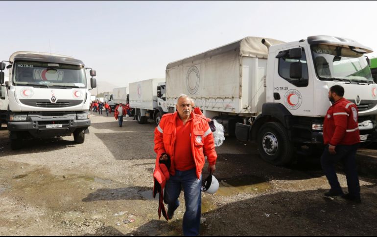 Este será el primer cargamento humanitario que accede a la región, asediada desde el pasado 14 de febrero. AFP/L. Beshara