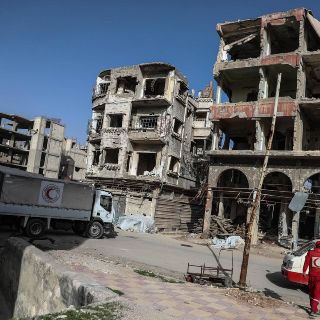 Bombardeo interrumpe entrega de ayuda en Guta, Siria