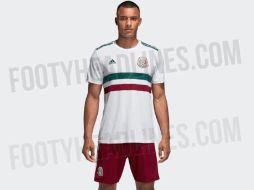 Éste sería el uniforme de visitante del Tri en el Mundial ruso. INTERNET/www.footyheadlines.com