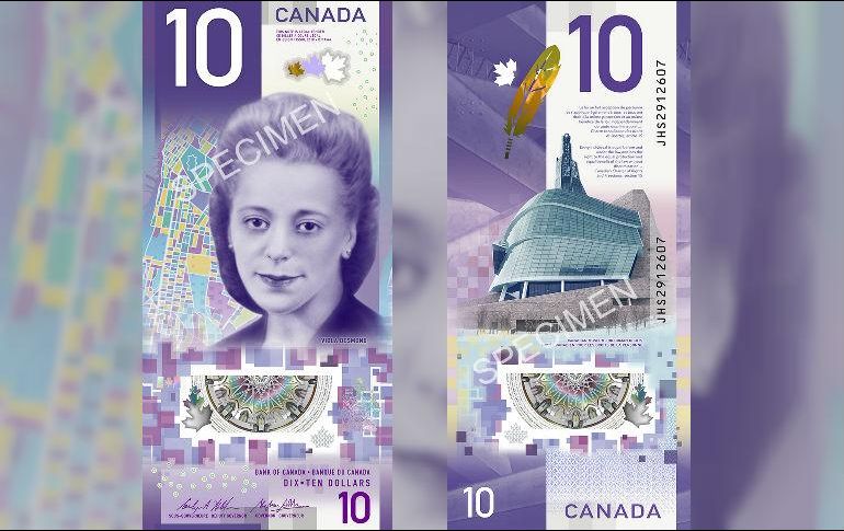 Desmond ilustra los nuevos billetes de 10 dólares que entrarán en circulación a finales de este año. NTX / ESPECIAL