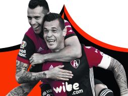 Daniel Arreola y Milton Caraglio, defensa y ataque rojinegro. EL INFORMADOR/A. Muñoz