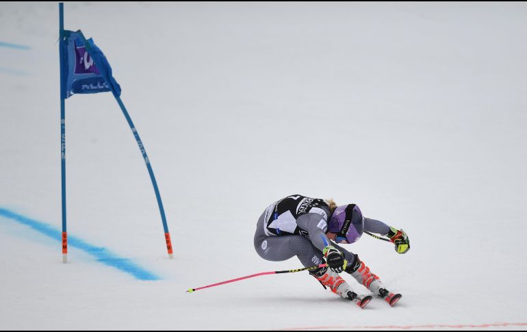 La francesa Tessa Worley compite en una prueba de eslalon gigante disputada en Ofterschwang, Alemania, en el marco de la Copa del Mundo de esquí alpino. AFP/C. Stache