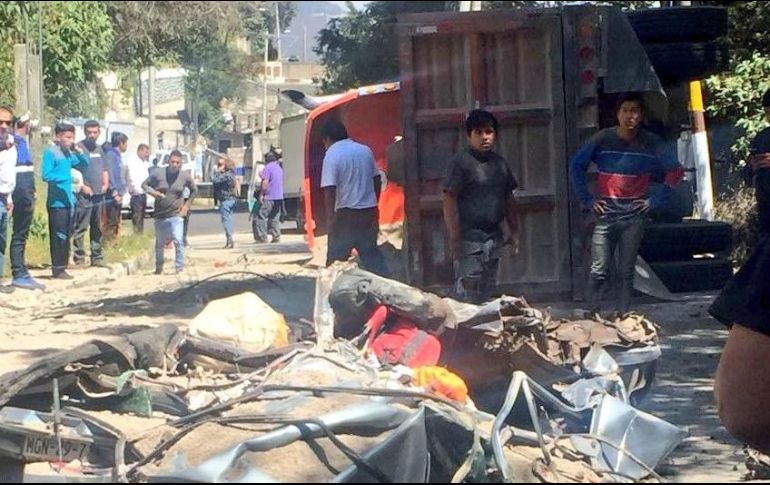 El percance ocurrió en la carretera federal Huixquilucan- La Marquesa, a la altura de la comunidad de San Ignacio Allende. TWITTER / @SUUMA_CDMX