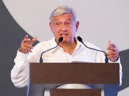 El candidato por la coalición Juntos Haremos Historia participó hoy en la 81 Convención Bancaria. NTX / J. Pazos