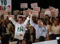 El candidato presidencial asiste a una sesión de trabajo con integrantes de la Unidad Revolucionaria Jalisco la cual  también contó con la participación del candidato tricolor a la gubernatura, Miguel Castro Reynoso. EL INFORMADOR / G. Gallo