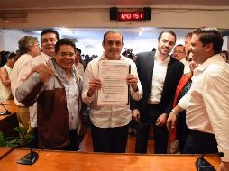 Blanco resaltó el apoyo de los morelenses y señaló que en abril presentará su renuncia para  separarse de su cargo y dedicarse a su campaña. TWITTER / @cuauhtemocb10