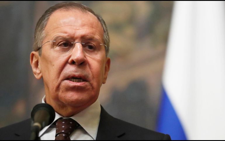El ministro ruso de Exteriores, Serguéi Lavrov, ofrece una rueda de prensa en Moscú sobre este caso. EFE/S. Chirikov 