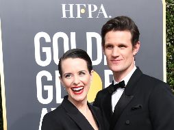 Claire Foy y Matt Smith interpretan a Isabel II y al príncipe Felipe en la serie. AFP / V. Macon