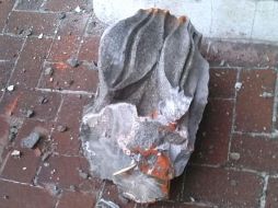 En las imágenes que compartió a través de redes sociales se observan los restos de la torre. ESPECIAL