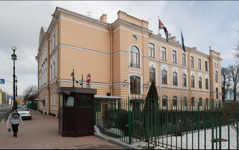 Vista del Consulado Británico en San Peterburgo, Rusia. EFE/A. Maltsev