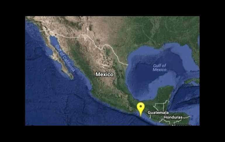 Imagen proporcionada por el Sismológico que muestra el sitio donde ocurrió el fenómeno. TWITTER/@SSNMexico