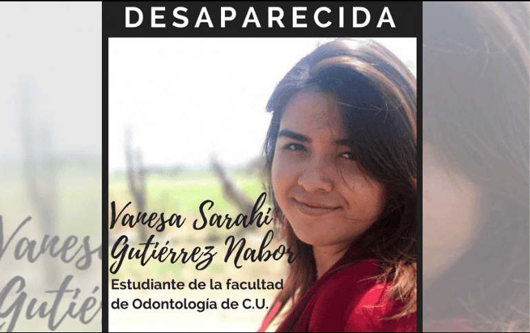 Gutiérrez Nabor había sido reportada como desaparecida desde el pasado 13 de marzo, luego de salir de la Facultad de Odontología.  TWITTER / Mujeres Organizadas FFyL