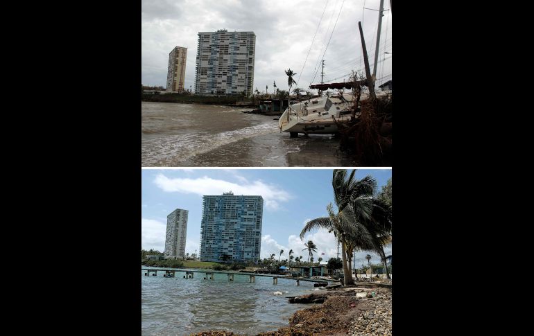 Una playa en la población de Fajardo. Los daños en la isla se estiman en 100 mil millones de dólares. AFP/R. Arduengo