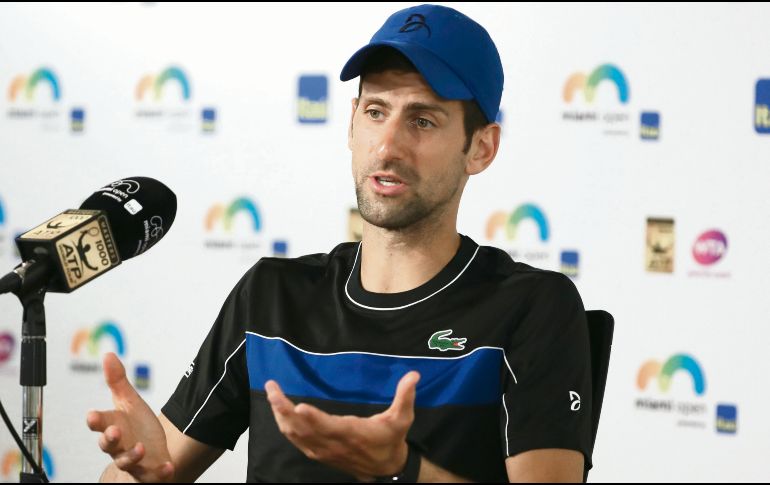 Novak Djokovic. El tenista serbio espera seguir ganando confianza para retomar su nivel. AFP