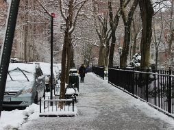 Este jueves la tormeta de nieve perdió su intensidad. NTX
