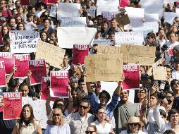 Familiares, compañeros y amigos de los tres jóvenes desaparecidos claman por su regreso. EL INFORMADOR / G. Gallo