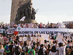 La Glorieta de los Niños Héroes se convirtió ayer en un símbolo de los desaparecidos en Jalisco y todo México. SUN