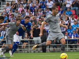 Nicolás Sánchez convirtió la primera pena máxima a favor de los Rayados. TWITTER/@Rayados