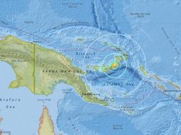 El Servicio Geológico de Estados Unidos localizó el hipocentro a 39 kilómetros de profundidad y a 164 kilómetros de Rabaul. ESPECIAL/USGS