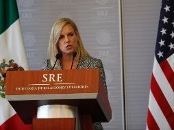 “Nadie debería subestimar la fuerza y el compromiso de los Estados Unidos en la alianza que existe con México”, expresó la funcionaria estadounidense. AP / E. Verdugo