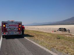 El percance ocurrió a la altura del kilómetro 39, en el municipio de Techaluta. ESPECIAL / Protección Civil Jalisco