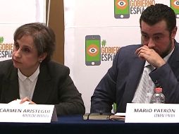 Carmen Aristegui y Mario Patrón, dos de los afectados. Aún no ha sido interrogado ninguno de los operadores de la tecnología de vigilancia EFE/Archivo