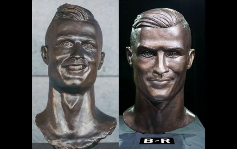 ''Si no era igual que Ronaldo al cien por cien es porque la gente debe entender que el arte es una forma de expresión y no una ciencia exacta'', dice el artista. ESPECIAL / TWITTER