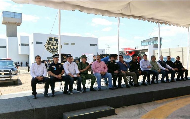 La nueva base de la Fuerza Única su suma a las cuatro que ya operan en Jalisco en los municipios de Zapotlán el Grande, Valle de Juárez, Colotlán y Macota.  TWITTER/ @FiscaliaJal
